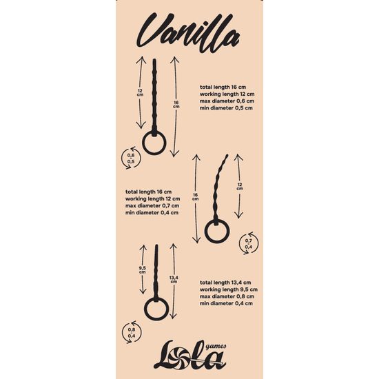 Komplet uretralnih masažnih sond Vanilla Twist