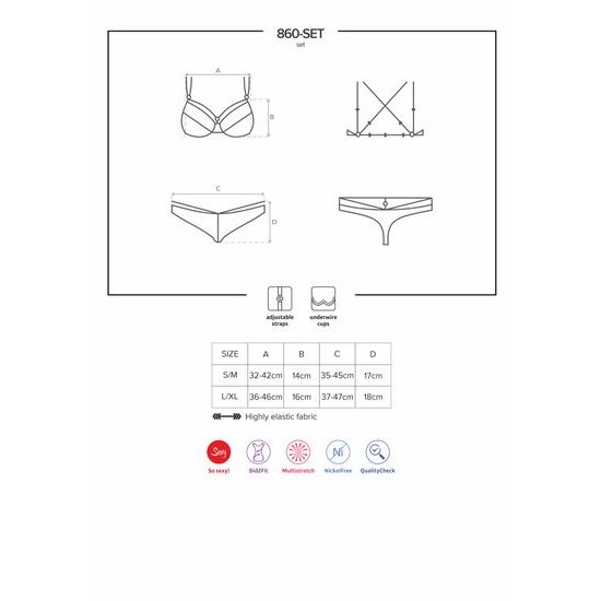 Obsessive Edinstven komplet 860 SET črn