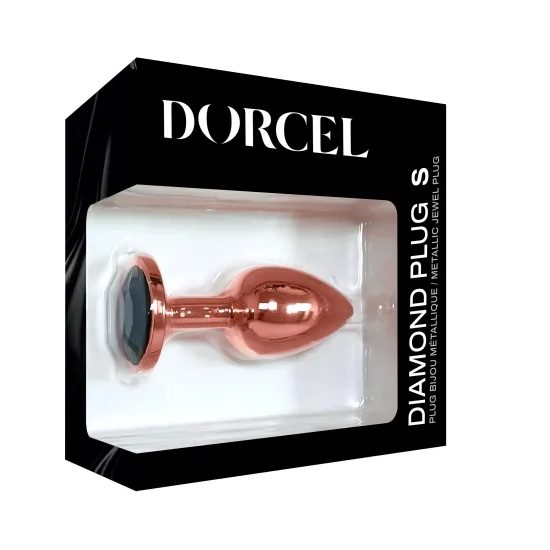 Dorcel Diamond Plug S – majhen analni nakit iz rožnatega zlata