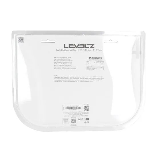 LEVELZ krogličast napihljiv silikonski analni čep črn