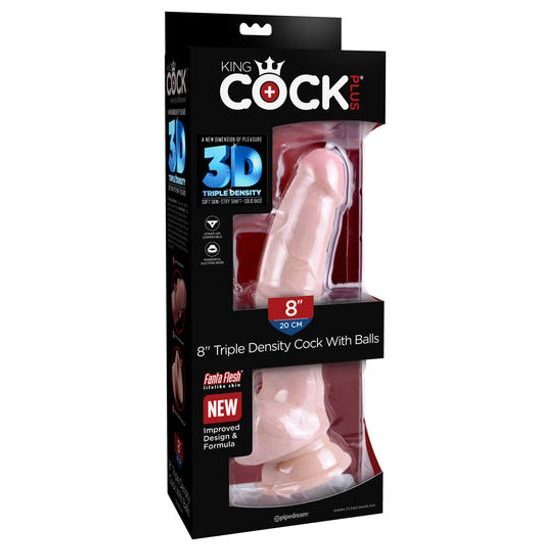 Pipedream King Cock Plus 8" Triple Density Cock With Balls