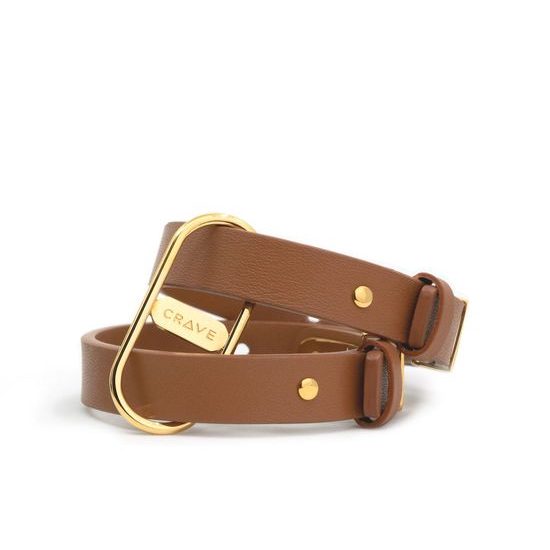 Crave • ICON Cuffs - Tan &amp; 24 kt pozlačeno