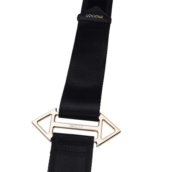 LOCKINK BDSM nastavljiv komplet za privezovanje na posteljo, črn