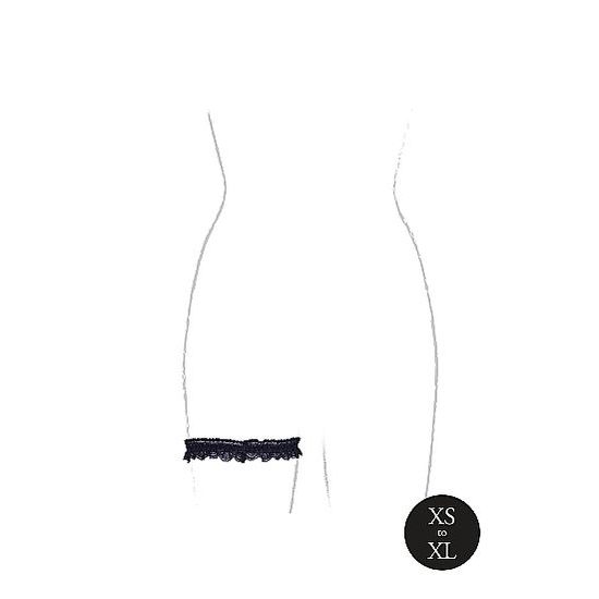 Le Désir Belle elastičen čipkast podvezek z zlatimi detajli