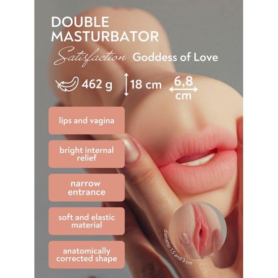 Lola Games Satisfaction Goddess of Love, dvostranski realistični masturbator