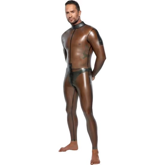 LateX lateks kombinezon z dolgimi rokavi 2910454 Smoky Transparent