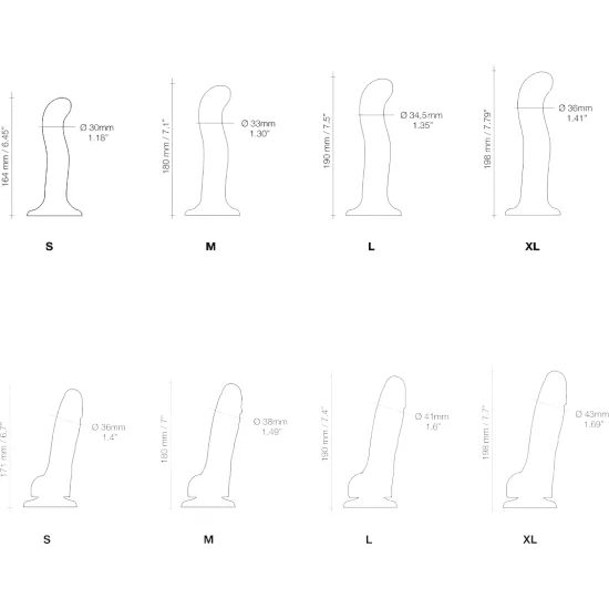Strap-On-Me G&amp;P fleksibilen dildo s priseskom za G- in P-točko