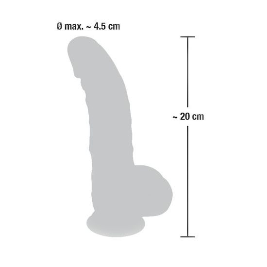 You2Toys Medical Silicone Dildo 20 cm realistično silikonsko dildo s priseskom in modi