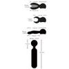 Vibrator Wand Couples Choice cu 3 Atașamente