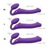 Strap-on-me 3 Motoare Vibrator din Silicon Flexibil Strap-On Mov M