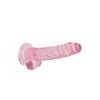 Dildo RealRock Realistic cu Testicule 17 cm Roz