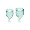 Satisfyer Feel Secure Cupă Menstruală Verde Închis set 2