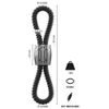 Rebel Heavy Rope Cock Strap cu 2 bucle Negru