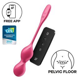 Satisfyer Love Birds 2, bile vaginale vibratoare inteligente cu telecomandă, 22,2 x 3,3 cm