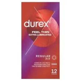 Durex Feel Thin Extra Lubricated 12 buc