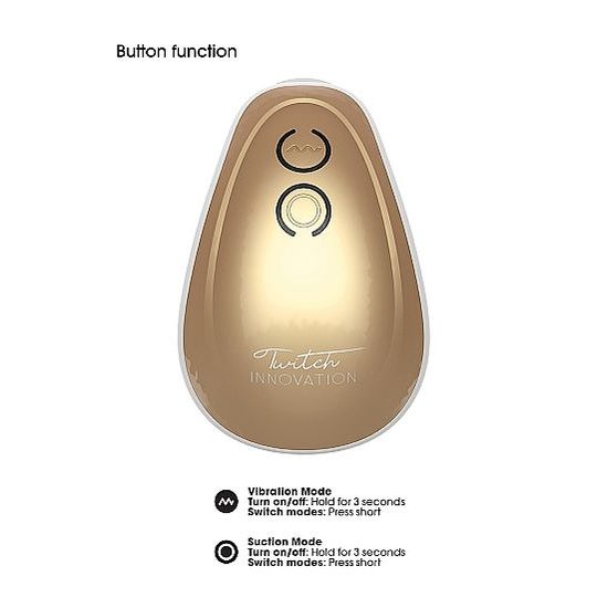 Shots Innovation Twitch Hands-Free Suction &amp; Vibration Toy Gold