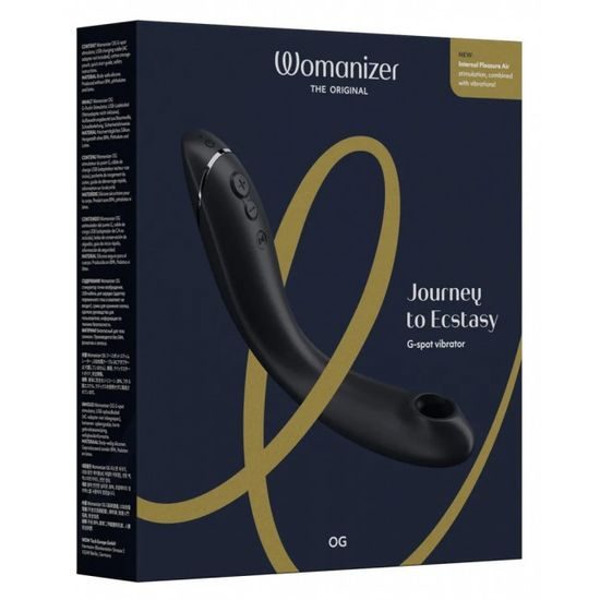 Vibrator Womanizer OG 2-în-1 Pleasure Air pentru punctul G, negru