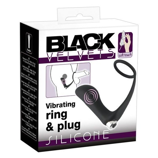 Black Velvets Vibrating Ring & Plug