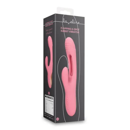LOVELINE Vibrator Rabbit G-Spot cu Mișcare Flapping, Roz Arabesque