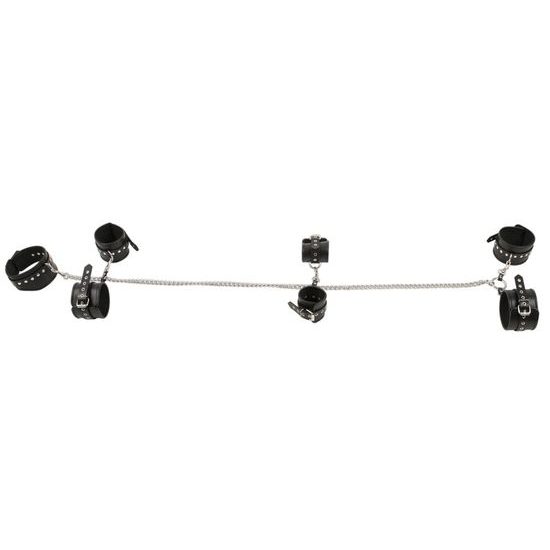 Set bondage din piele cu cătușe