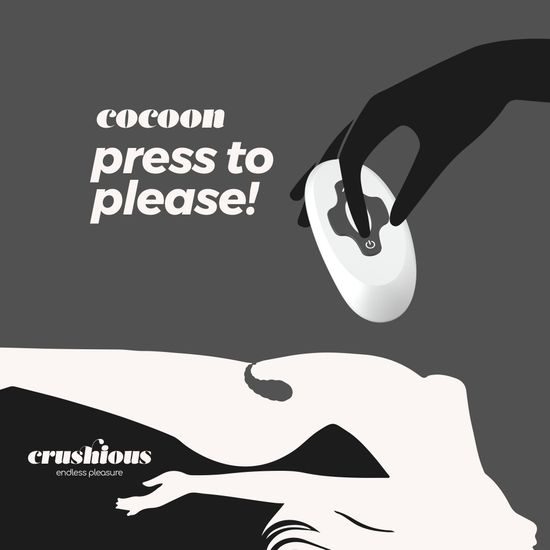 Crushious Cocoon ou vibrator reîncărcabil cu telecomandă wireless, negru