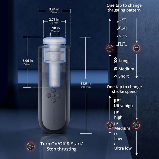 Lovense Solace Masturbator Automatizat cu Mișcare Controlat prin Aplicație