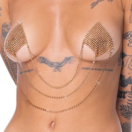 Nipple Stickers Square, gold