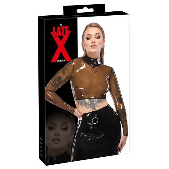 Latexový transparentní crop-top