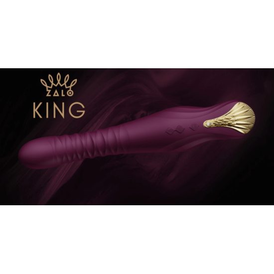 Zalo King Vibrator cu Thrust și Vibrații Velvet Purple
