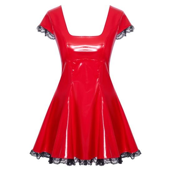 Rochie din Vinil Black Level Roșie