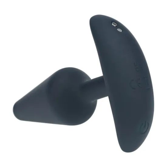 Plug Anal Vibrator Clasic din Silicon - S - Negru