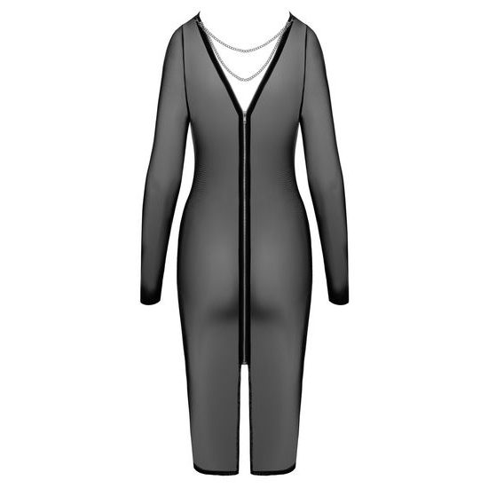 Rochie transparentă până la genunchi cu mâneci lungi Cottelli PARTY