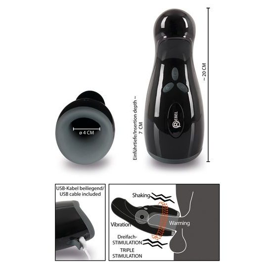 Masturbator Rebel cu 3 Funcții