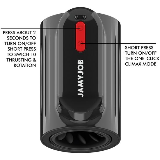 Jamyjob Vortex Thrusting &amp; 360 Rotate Tech Turbo Mode Masturbator