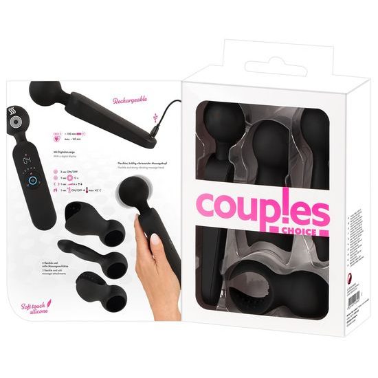 Vibrator Wand Couples Choice cu 3 Atașamente