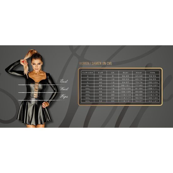 Noir Handmade F162 Powerwetlook Overall cu Lesă și Fermoar Dublu