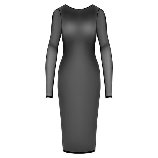 Rochie transparentă până la genunchi cu mâneci lungi Cottelli PARTY