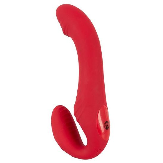 You2Toys Vibrator cu Telecomandă, Strapless Strap-On, 3 Motoare, Roșu