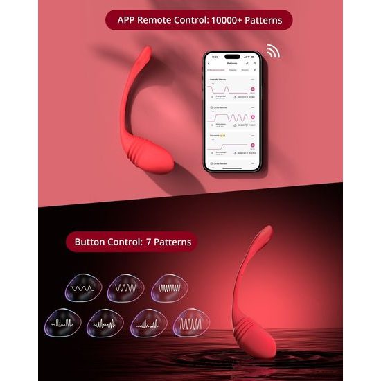 Lovense Vulse Vibrator cu Ou Thrusting Controlat prin Aplicație