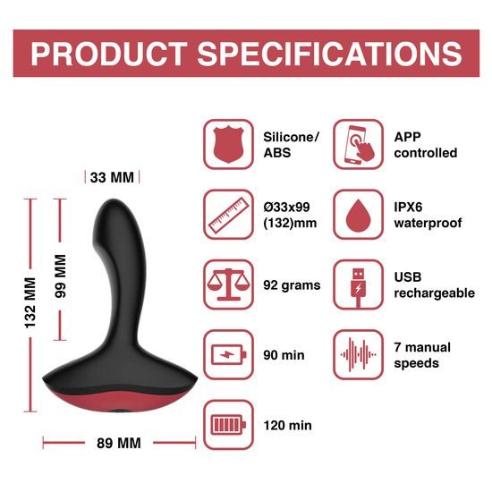 Magic Motion Solstice Vibrator pentru Prostată Controlat prin Aplicație