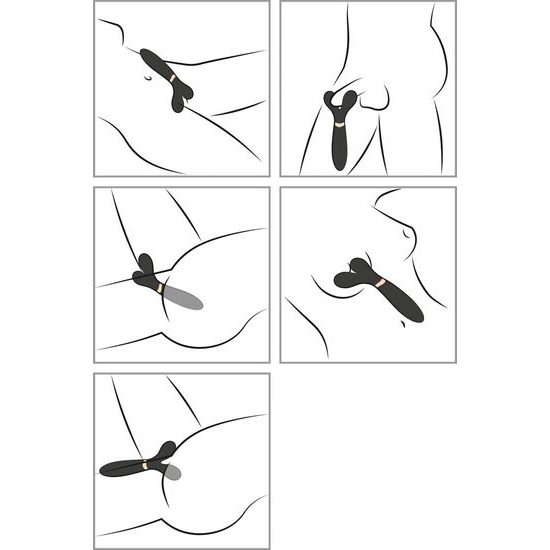 Vibrator Couples Choice cu 3 Motoare Negru