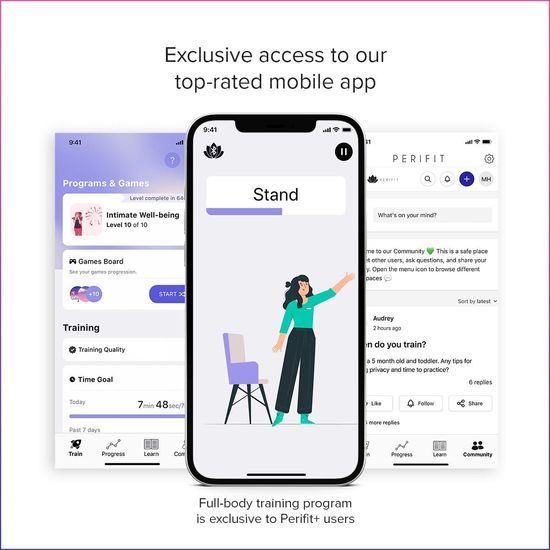 Perifit Care+ Antrenor pentru Mușchii Planșeului Pelvic Controlat prin Aplicație Mov