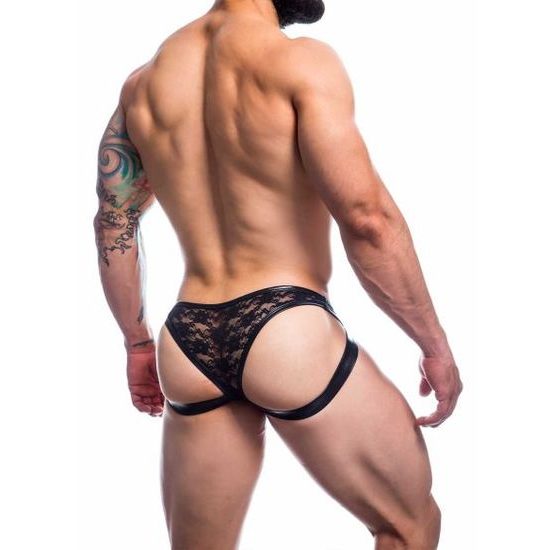 L4CE de la C4M Jockstrap Capri Negru