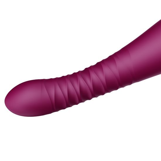 Zalo King Vibrator cu Thrust și Vibrații Velvet Purple