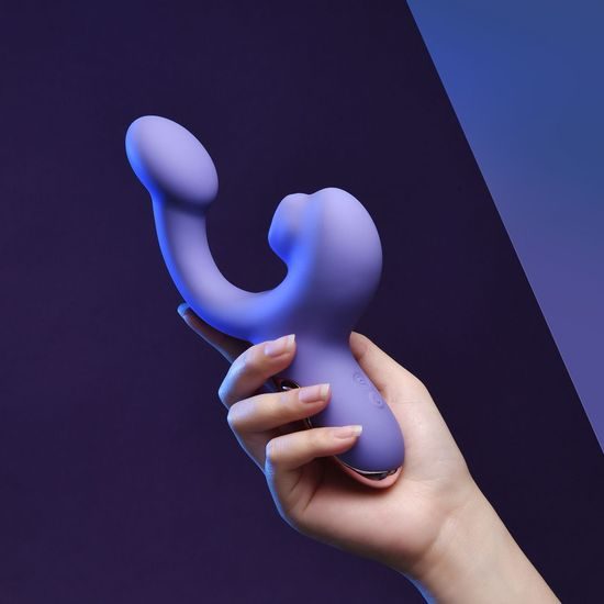 Magic Motion Magic Ponder vibrator cu dublă stimulare și „licking”, controlat prin aplicație, mov