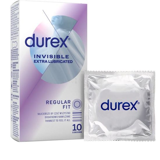 Durex Invisible Extra Lubricat 10 buc