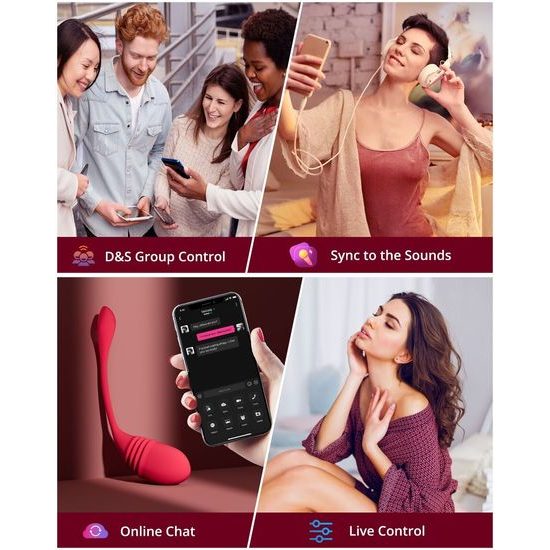 Lovense Vulse Vibrator cu Ou Thrusting Controlat prin Aplicație