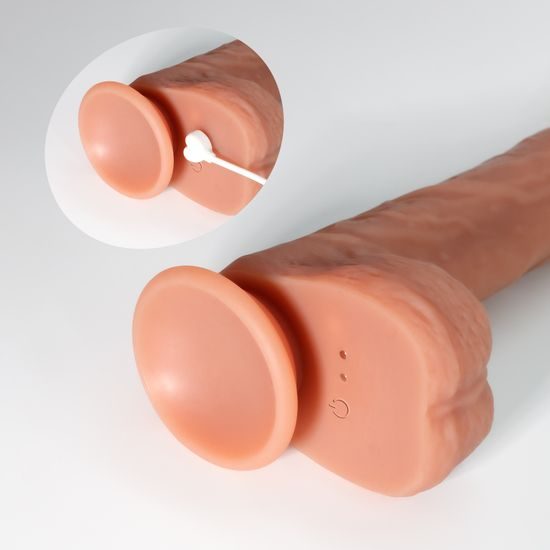CRUSHIOUS INVIKTUS VIBE 8,5 VIBRATOR DIN SILICON LICHID, CULOAREA CĂRNII