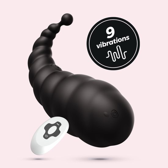 Crushious Cocoon ou vibrator reîncărcabil cu telecomandă wireless, negru