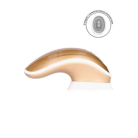 Shots Innovation Twitch Hands-Free Suction &amp; Vibration Toy Gold